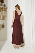 Vestido Jersey Alpina Marrom