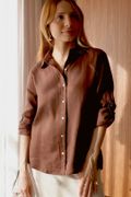 Camisa Linho Rafaela Café