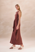Vestido Sobreposição Melanie Marrom