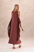 Vestido Sobreposição Melanie Marrom