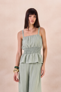 Blusa Lastéx Nadine Azul Celeste