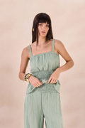 Blusa Lastéx Nadine Azul Celeste