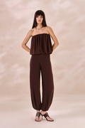 Calça Chiffon Camille Marrom