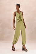 Calça Chiffon Camille Verde Alecrim