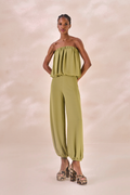 Calça Chiffon Camille Verde Alecrim