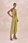 Calça Chiffon Camille Verde Alecrim