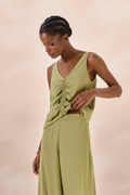 Regata Chiffon Camille Verde Alecrim