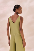 Regata Chiffon Camille Verde Alecrim