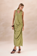 Vestido Chiffon Camille Verde Alecrim