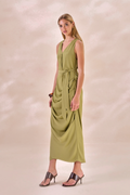 Vestido Chiffon Camille Verde Alecrim