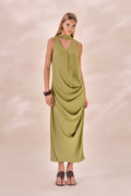 Vestido Chiffon Camille Verde Alecrim