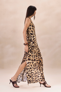 Vestido Viscose Lea Estampa Onça