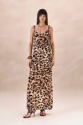Vestido Viscose Lea Estampa Onça