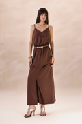 Vestido Oceane Marrom