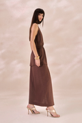 Vestido Oceane Marrom