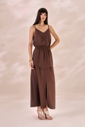 Vestido Oceane Marrom