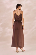 Vestido Oceane Marrom