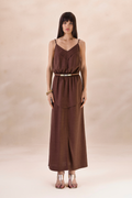Vestido Oceane Marrom