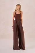 Calça Pantalona Oceane Marrom