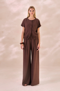 Calça Pantalona Oceane Marrom