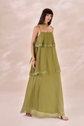 Vestido Chiffon Solange Verde Alecrim
