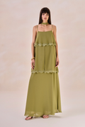Vestido Chiffon Solange Verde Alecrim