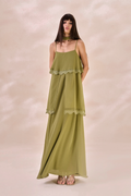 Vestido Chiffon Solange Verde Alecrim