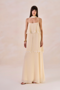 Vestido Chiffon Solange Amarelo Pó
