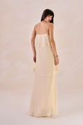 Vestido Chiffon Solange Amarelo Pó