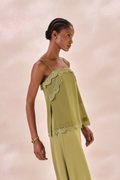 Regata Chiffon Solange Verde Alecrim