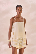 Regata Chiffon Solange Amarelo Pó