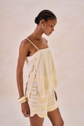 Regata Chiffon Solange Amarelo Pó