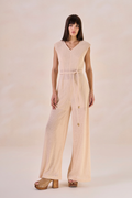 Macacão Pantalona Biena Areia