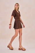 Shorts Saia Biena Marrom