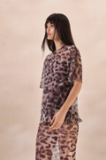 Camiseta Tule Naomi Estampa Onça