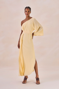 Vestido Waves Margot Amarelo Pó
