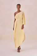 Vestido Waves Margot Amarelo Pó