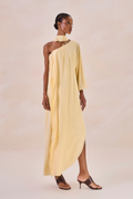 Vestido Waves Margot Amarelo Pó