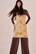 Vestido Jacquard Angelique Bege
