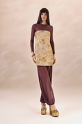 Vestido Jacquard Angelique Bege