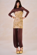 Vestido Jacquard Angelique Bege