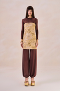 Vestido Jacquard Angelique Bege