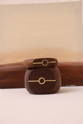 Pulseira Madeira Favo Marrom Escuro