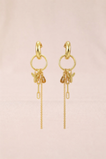 Brinco Pingentes Mel Dourado