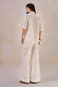 Calça Pantalona Laise Simone Off White