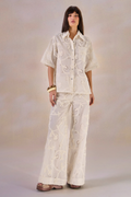 Calça Pantalona Laise Simone Off White