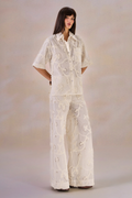 Calça Pantalona Laise Simone Off White