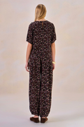 Calça Viscose Fleur Estampa Flor Preto