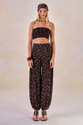 Calça Viscose Fleur Estampa Flor Preto