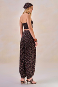 Calça Viscose Fleur Estampa Flor Preto